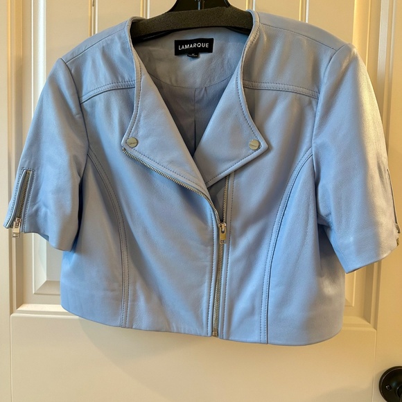 Lamarque Kirsi Cropped Leather Jacket - Picture 4 of 5